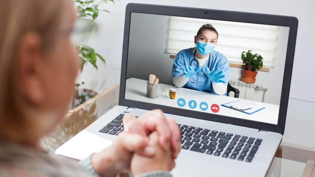 patient getting a televisit